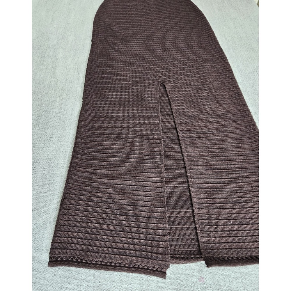Torn By Ronny Kobo Women's Maxi Dress in Brown Crocheted Size Large New - Picture 16 of 16